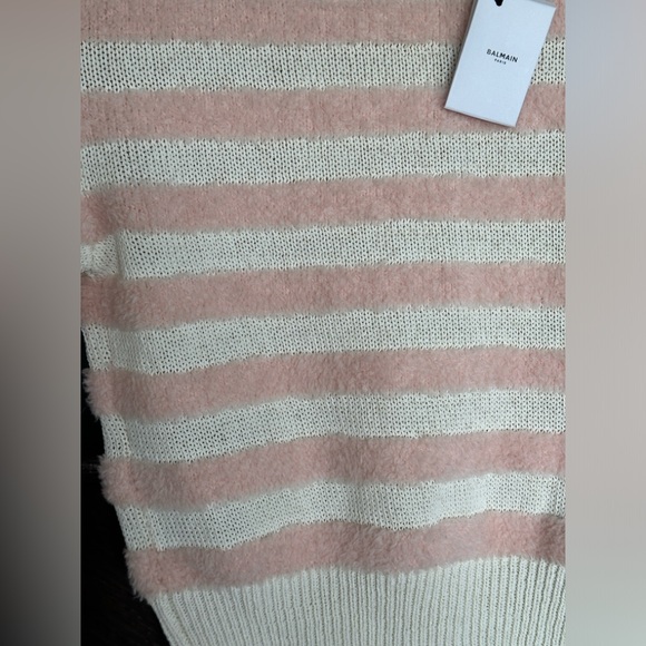 BALMAIN Striped wool-blend cardigan - Picture 7 of 8